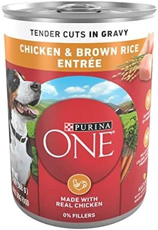 Purina ONE Tender Cuts In Wet Dog Food Gravy Chicken And Brown Rice Entree - (12) 13 Oz. Cans - Image 6