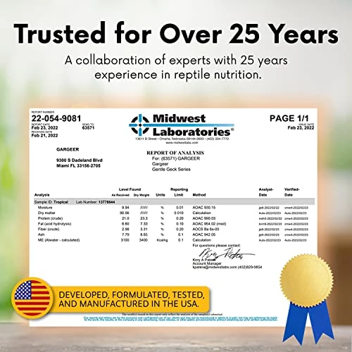 Gargeer 2oz Complete Crested Gecko Food Diet. Premium Mix, Ready To Use Freshly Made Powder. Unique Formula, Developed & Made In The USA. Enjoy! (Tropical + Insects Protein) - Image 3