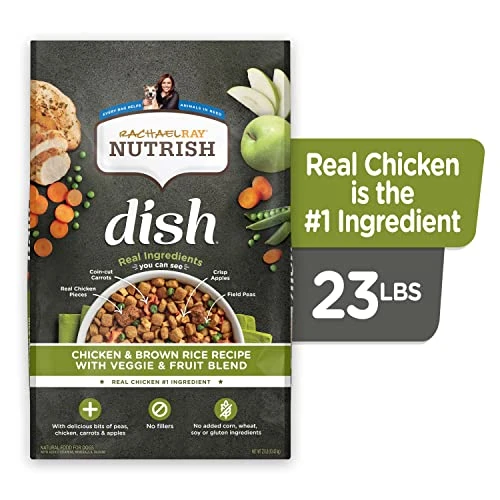 Rachael Ray Nutrish Dish Premium Dry Dog Food, Chicken & Brown Rice Recipe With Veggies & Fruit, 23 Pound Bag - Image 3