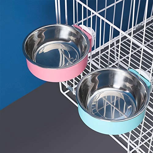 Small Dog Bowl For Cage Bird Bowl Cat Bowl For Cage Stainless Steel - 2 PCS