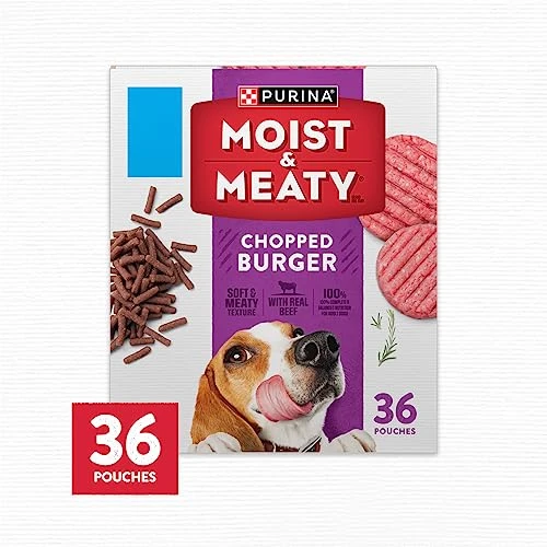 Purina Moist And Meaty Dog Food Chopped Burger Soft Dog Food Pouches - 36 Ct. Pouch - Image 3