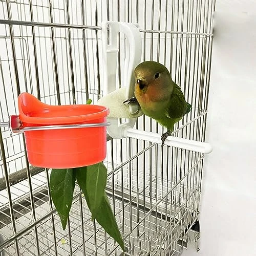 GANAZONO 2Pcs Bird Feeding Cups Hanging Parrot Pet Food Water Bowls Dish Hanging Pet Crate Bowl Coop Cup For Dog Cat Bird Small Animals - Image 3