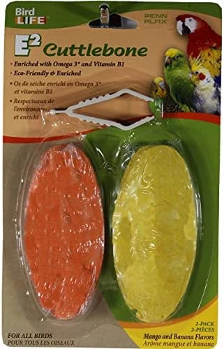Penn-Plax Bird-Life Flavored E Cuttlebone 6 Pack – Mango & Banana – Enriched With Omega 3 And Vitamin B1 – Great For All Birds - Image 8