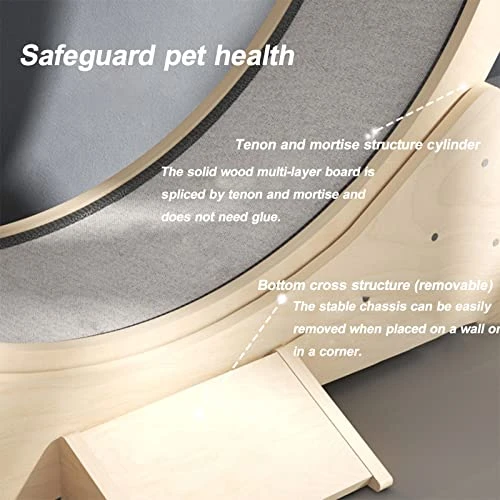 Cat Running Wheel - Dog Treadmill, Cat Exercise Wheel, Cat Wheel Exerciser For Indoor Cats, Extreme Cat Wheel Workout Game Trainer For Cats - Image 3