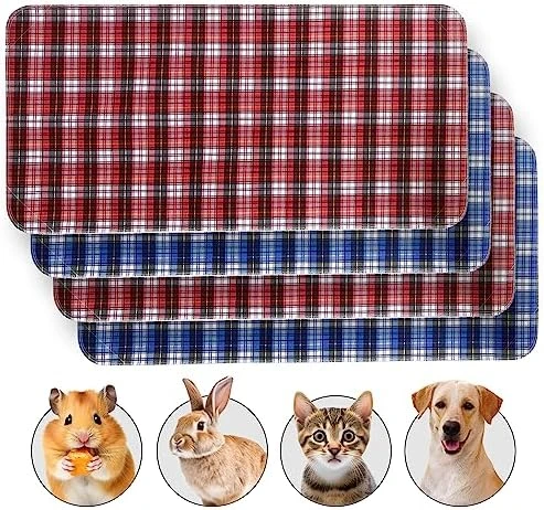JT Pet Guinea Pig Cage Liner - Pack Of 4 Washable Pee Pads For Dogs, Smooth Fleece Guinea Pig Bedding For Cage & Crates, Reusable & Waterproof Puppy Pee Pads - 36x24 Inches, Brown Grey - Image 15