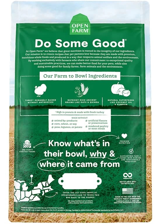 Open Farm Ancient Grains Dry Dog Food, Humanely Raised Meat Recipe With Wholesome Grains And No Artificial Flavors Or Preservatives (Homestead Turkey Ancient Grain, 4 Pound (Pack Of 1)) - Image 2