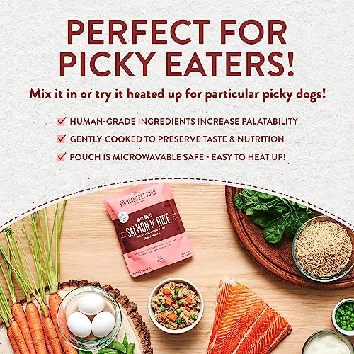 Crafted By Humans Loved By Dogs Portland Pet Food Company Human-Grade Dog Food Pouch — Mixer, Topper, And Rotational Meal (Wally's Salmon, 5 Pack) - Image 3