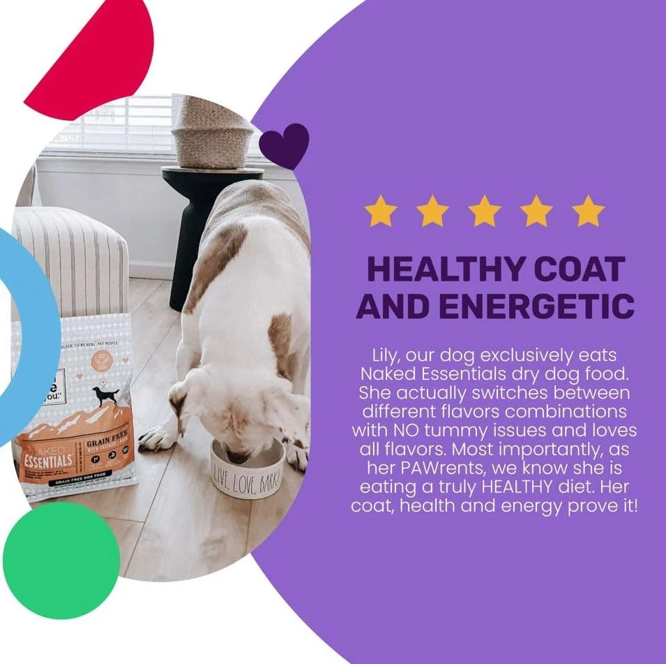 "I And Love And You" Trial Size Naked Essentials Chicken & Duck Grain Free Dry Dog Food, 4 LB - Image 3