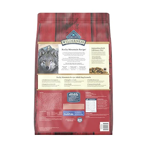 Blue Buffalo Wilderness Rocky Mountain Recipe High Protein Natural Adult Dry Dog Food, Red Meat With Grain 13 Lb Bag - Image 2