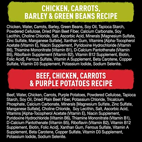CESAR WHOLESOME BOWLS Adult Soft Wet Dog Food Toppers Variety Pack, Chicken, Carrots, Barley & Green Beans Recipe And Beef, Chicken, Purple Potatoes & Carrots Recipe, (6) 3 Oz. Bowls - Image 4