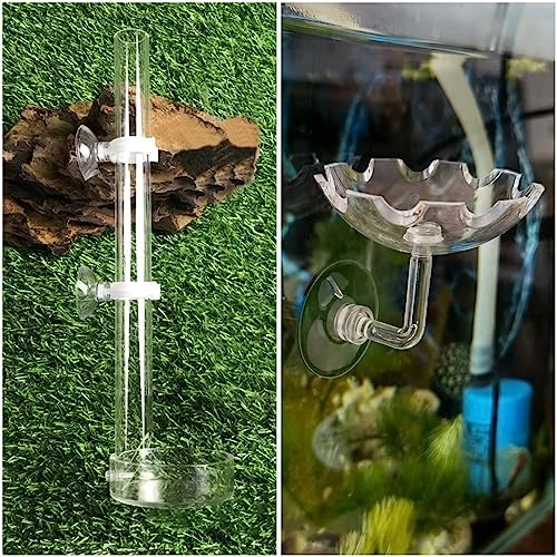 Hamsters Feeder, Transparent Acrylic Feeder Tube And Feeding Dish Set With Suction Cup, Small Animals Food Gravity Auto Dispensers, Suitable For Hamster Rat Guinea Pig Bird Parrot Lizard Hedgehog - Image 5