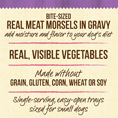 Merrick Lil' Plates Grain Free Small Dog Food, Itsy Bitsy Beef Stew Recipe, Wet Dog Food - (12) 3.5 Oz. Tubs - Image 6