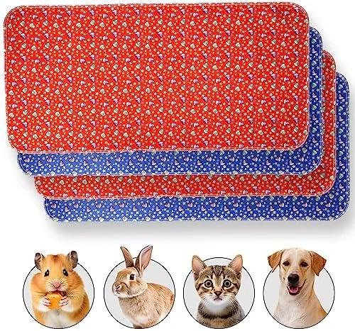 JT Pet Guinea Pig Cage Liner - Pack Of 4 Washable Pee Pads For Dogs, Smooth Fleece Guinea Pig Bedding For Cage & Crates, Reusable & Waterproof Puppy Pee Pads - 36x24 Inches, Brown Grey - Image 8